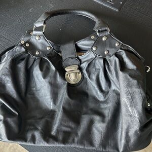 Elegant Black Leather Handbag
